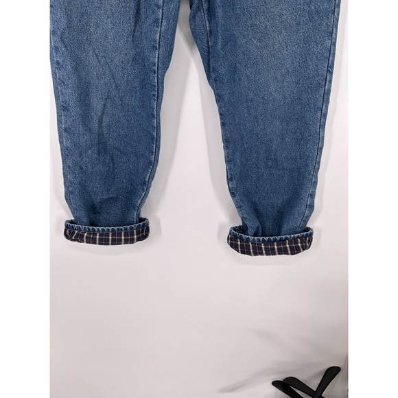 LL Bean Double L Jeans Mens 36x30 Medium Wash Denim Natural Fit Flannel Lined - Picture 3 of 9